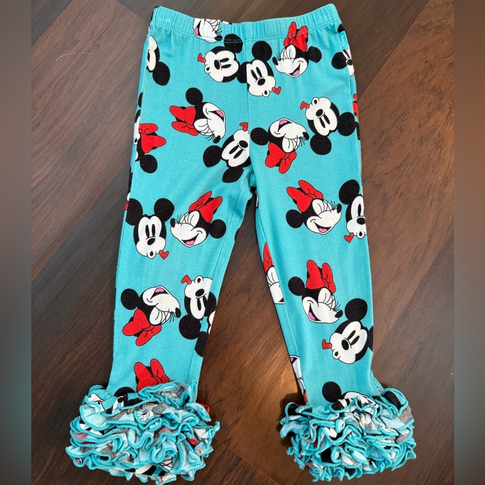 Posh Peanut Minnie Mouse Ruffle Hem Girls Leggings